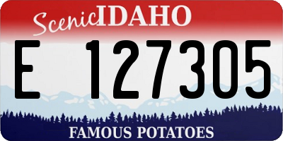 ID license plate E127305
