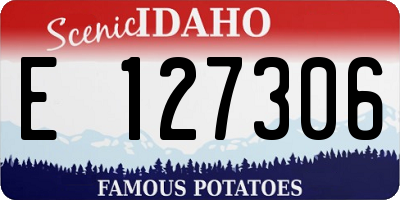 ID license plate E127306