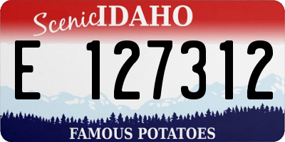 ID license plate E127312