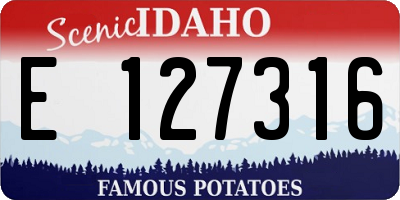 ID license plate E127316