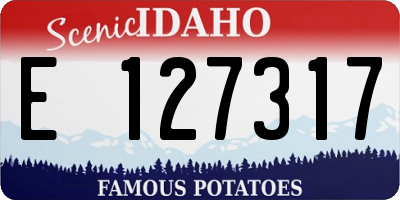 ID license plate E127317