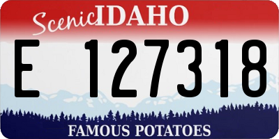ID license plate E127318