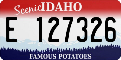 ID license plate E127326