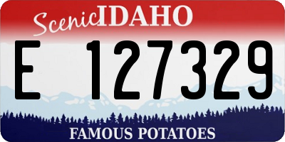 ID license plate E127329
