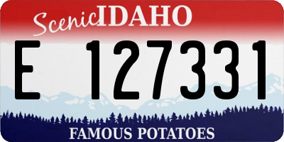 ID license plate E127331