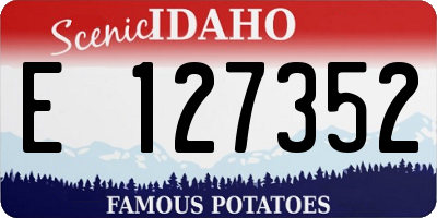 ID license plate E127352