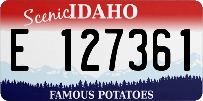 ID license plate E127361