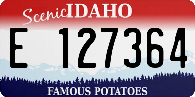 ID license plate E127364