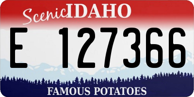 ID license plate E127366
