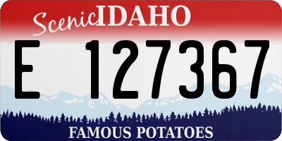 ID license plate E127367