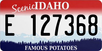 ID license plate E127368