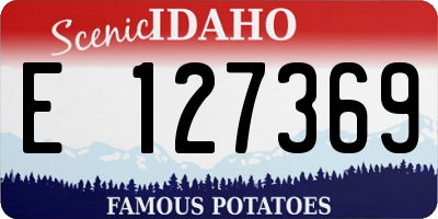 ID license plate E127369