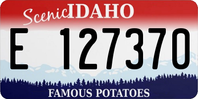 ID license plate E127370
