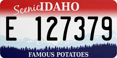 ID license plate E127379