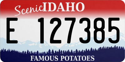 ID license plate E127385
