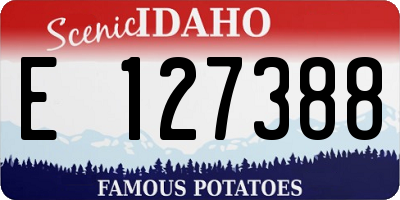 ID license plate E127388