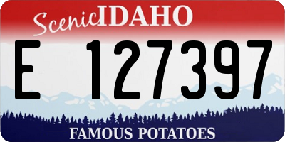 ID license plate E127397