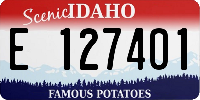 ID license plate E127401