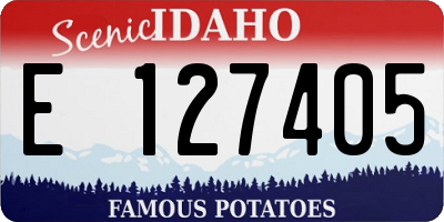 ID license plate E127405