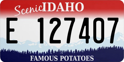 ID license plate E127407