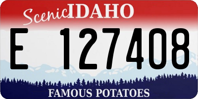 ID license plate E127408