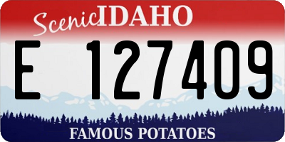 ID license plate E127409