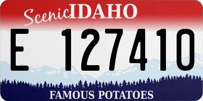 ID license plate E127410