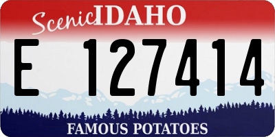 ID license plate E127414