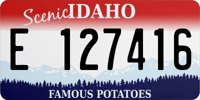 ID license plate E127416