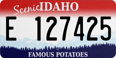 ID license plate E127425
