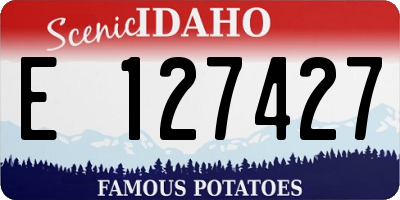 ID license plate E127427