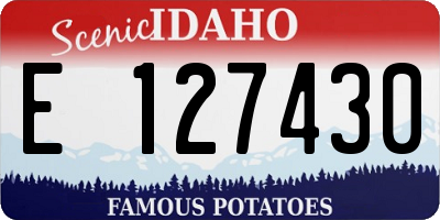 ID license plate E127430