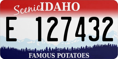 ID license plate E127432