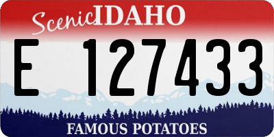 ID license plate E127433