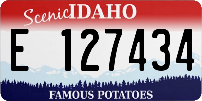 ID license plate E127434