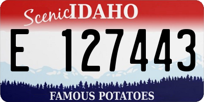 ID license plate E127443