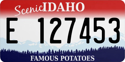 ID license plate E127453