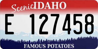 ID license plate E127458