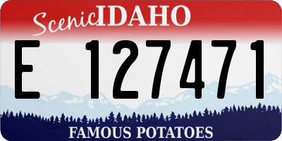 ID license plate E127471