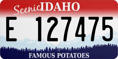ID license plate E127475