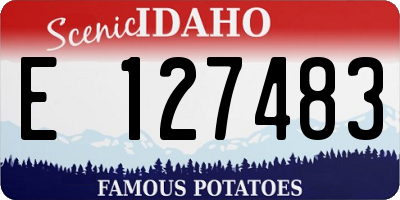 ID license plate E127483