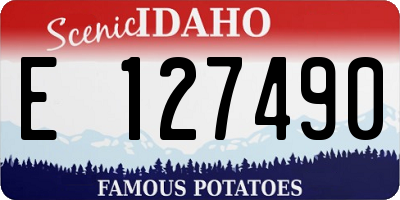 ID license plate E127490