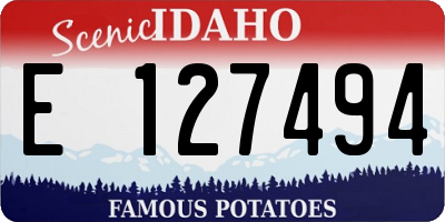 ID license plate E127494