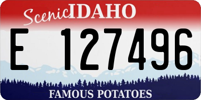 ID license plate E127496