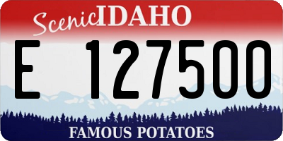 ID license plate E127500