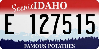 ID license plate E127515