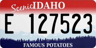 ID license plate E127523