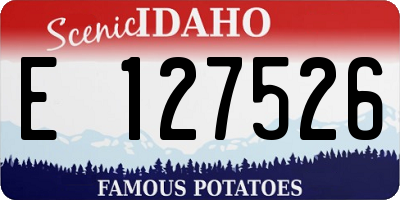 ID license plate E127526