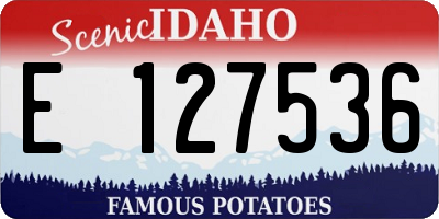 ID license plate E127536