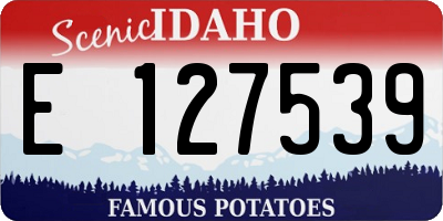 ID license plate E127539